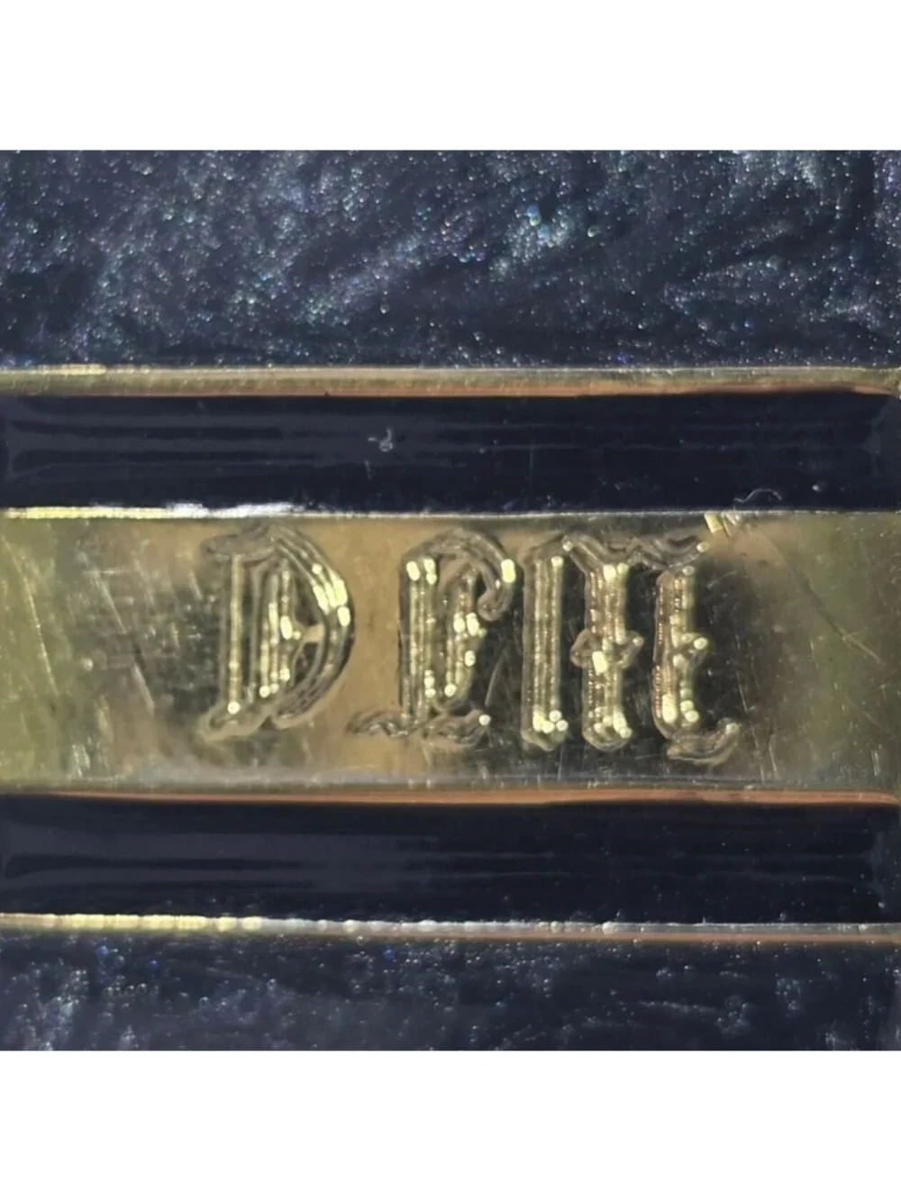 Vintage Money Clip Engraved Detailing Monogrammed Initials 